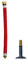 Laxzo ® Bicycle Pump Valve Adaptor Valve Connector Bike Cycle Car Flexible Pump with Schrader Valve for All Inflatable Football Air Hose Adapter Replacement Pump Adapter Valve Red