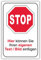 SCHILDER HIMMEL anpassbares STOP Schild A5 Kunststoff mit Klebestreifen, Nr 185 eigener Text/Bild verschiedene Größen/Materialien