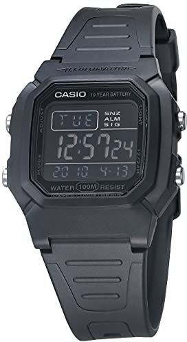 Casio Men's Watch W-800H-1BVCF, Black, Adult, Classic, Black, Adult, Classic