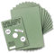 50x Kraftpapier grün Bastel- Bogen A6-105 x 148mm - Bastelpapier, Tonpapier, Buntpapier, Fotokarton, Postkarten aus Natur-Karton - 240 g/m²