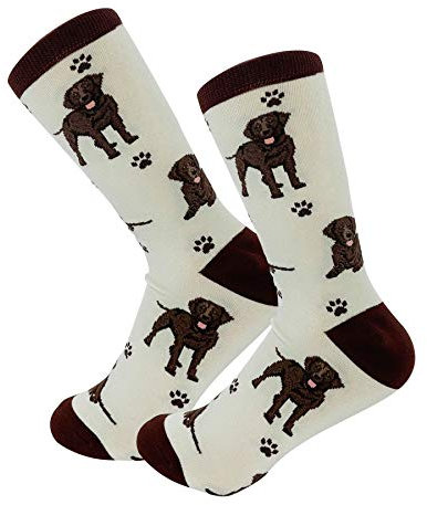 E&S Imports Pet Lover Socken – Ganzjahressocken – Einheitsgröße – für Damen und Herren – Geschenk für Katzen und Hunde, Chocolate Lab, Einheitsgröße
