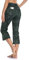 MOVE BEYOND Damen Yogahose 3/4 Sommerhose Caprihose Leicht Sporthose Butterweiche Jogginghose mit Taschen, Tarnung, XXL