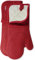 Klex Extra Lange Silikon-Ofenhandschuhe, 500 Grad hitzebeständig, mit gestepptem Baumwollfutter, Ofenhandschuhe, 2-teiliges Set, 38,1 cm, Rot