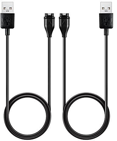 AWINNER Lot de 2 câbles de charge compatibles avec Garmin Fenix 6 6S 6X Pro Sapphire, Fenix 5 5S 5X Plus, Forerunner 935 945 45 45S 245, Approach S10 S40 S60 X10, Quatix 5 Sapphire, Vivoactive 3 4 4S