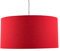 Roter Lampenschirm Stoff groß 60 cm rund Zylinder für Pendelleuchte Hängelampe Leuchtenschirm