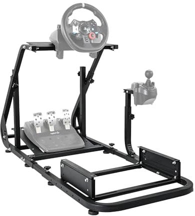 Dardoo Racing Simulator Cockpit Fits for Logitech G923 G29 G920 G PRO, Thrustmaster T80 T150 Steering Wheel Gaming Not Included Steering Wheel, Pedal, Handbrake and Seat