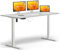 KRIEG HighDesk SMART Höhenverstellbarer Schreibtisch 180 x 80 cm I Weiß + Weiß - Elektrischer Sitz- & Stehtisch mit Tischplatte - Stehschreibtisch Elektrisch Höhenverstellbar