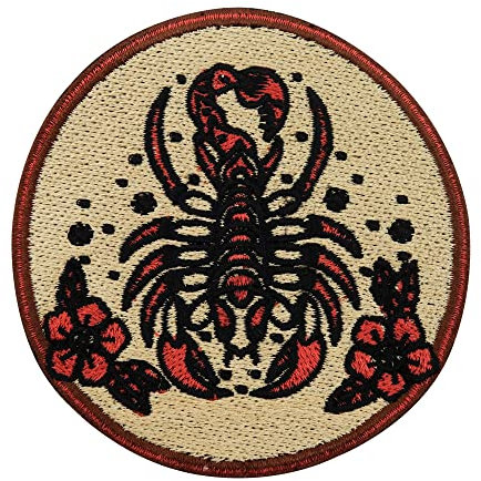 Finally Home Patch zum Aufbügeln & Aufnähen Skorpion | Scorpion Patches Astrologie Aufbügler Sternzeichen Aufnäher
