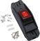 Taiss Interruttore cavo in linea impermeabile 12V DC 16A Interruttore a bilanciere ON-Off Interruttore Bipolare con luce rossa a LED H-012-KCD2-201N-2-W-R-12V