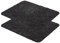 Fußmatte innen waschbar 2er Set 60x75 cm - Schmutzfangmatte Sauberlaufmatte - Fußabstreifer Baumwolle – Entra saugstark – rutschfeste Matte schwarz