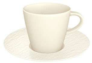 Villeroy & Boch Espresso cup and saucer Manufacture Rock - White - 60 ml