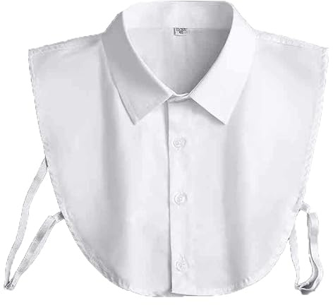 DNLKWGO Faux col chemise col détachable demi-chemise chemisier col Dickey pour homme femme