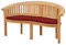 Kai Wiechmann Auflage Bananenbank Gartenbank Polster geschwungen 139 x 49 cm rot Premium