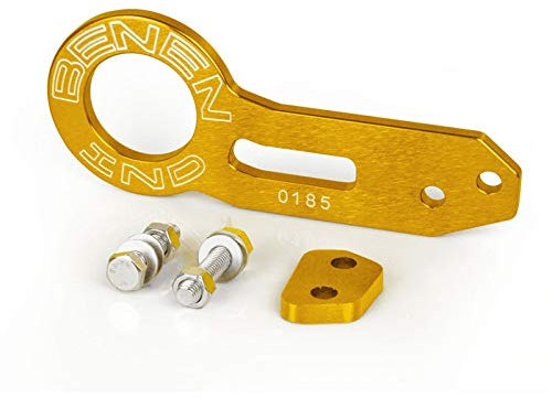 Auto Abschlepphaken,Abschleppöse Set Universal Aluminiumlegierung Racing Heckhackhaken Heckhackhaken (Color : Gold)