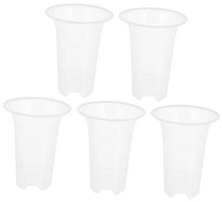 Yardwe 5pezzi Vasi Per Trasparenti Confezione Per Giardinaggio e Decorazione Drenaggio Efficiente e Materiale Traspirante Aumentata Per Crescita Delle Piante