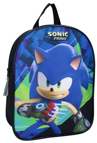 mybagstory Rucksack – Sonic – Schwarz – Kinder – Schule – Kindergarten – Krippe – Schulranzen für Jungen – Größe 29 cm – verstellbare Träger – Geschenkidee, Schwarz , 29 cm