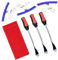 LATRAT Lot de 3 leviers de Montage pour démonte-pneus, 3 Protections de Jante, Bouchons de Valve de Pneu, pour pneus de Moto, vélo, Voiture