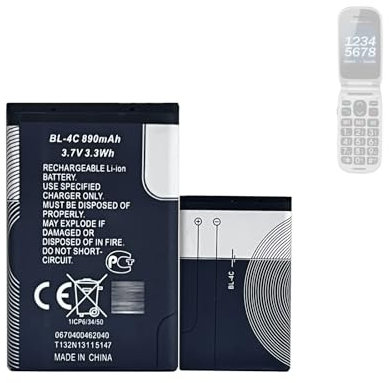 HIGHAKKU Batteria di ricambio BigFP600AA compatibile con Brondi Amico Ampli Vox, Amico Fedele, Amico Flip +, Amico Flip 3 equivalente a BL-4C