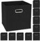 Murago - 10er Set Aufbewahrungsbox ca. 30x30x30 cm - Schwarz - Faltbox Organizer-Box Stoffbox Faltbare Karton-Box mit Öse Griff Regalbox Würfel Klappbox Körbe Kinderzimmer Spielzeugkiste Ordnungsbox