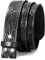 JasGood Western Gürtel für Herren Damen Ledergürtel ohne Schnalle Gürtelriemen Wechselgürtel Floral Graviert Geprägter Cowboy Gürtel für Jeans Hosen 38mm Breit,Schwarz,140cm