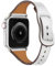 Lederarmband für Apple Watch Ultra Armband 49mm 45mm 44mm 42mm Frau Mann,Weiches Lederband Sport Ersatzband Uhrenarmband Wasserdichtes Armband für iwatch Ultra 2 Series 9 8 7 6 5 4 3 2 SE,Weiß
