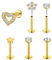 VFUN 16 G Chirurgenstahl Diamond CZ Piercing Ohr Tragus klar Bioflex Retainer Labret Stud Lippenpiercing Ringe Helix 8 Stück