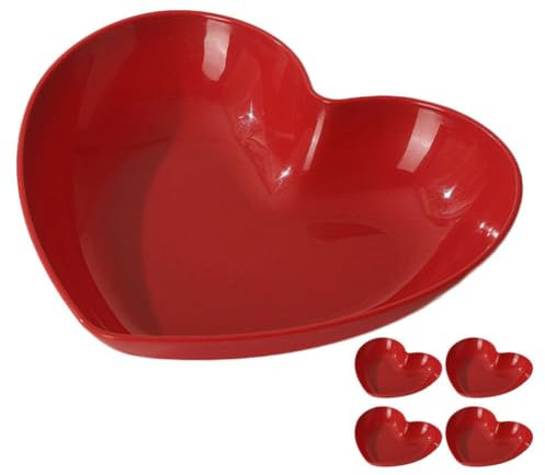 Zerodeko 5pcs Heart Shaped Plate Loaf Pans Bread Pan Food Tray Multi-Function Dessert Tray Bread Plate Heart Shape Plate Food Trplateay Serving Dish Cake Plate Pp Food Plate Large