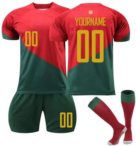 HGWOPGASD Personalisierte Fußball-Trikots, Customizable Nr. 7/10 Trikot Mit Eigenem Namen Individuelles Fußballtrikot Fußball Trikot Mit Namen Benutzerdefiniertes Fußballtrikot Für Kinder A14