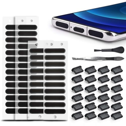 USB C Dust Plug for iPhone 15 Series Type C Anti Dust Cover Protector USB C Port Cover Phone Speaker Cover Charging Port Cleaner for Samsung Galaxy S23, S22, S21, Note 20, All Type-C Devices (74Pcs)