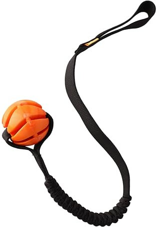 Dingo Spielzeug mit Bäll # 6 cm Griff Bungee 65 cm Hundespielzeug Spielen mit Hund Training Apporte 15675