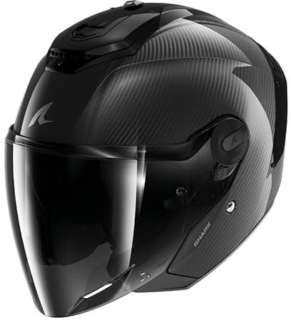 SHARK, Jet-Motorradhelm RS JET CARBON SKIN Black Carbon DKD, M