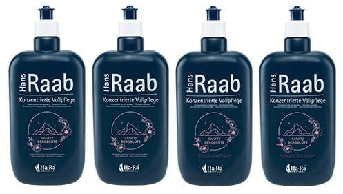 Hans Raab Produit d'entretien concentré parfum Fleurs de montagne douces 4 x 500 ml | Nettoyant universel pour la maison, le jardin et la voiture | Économique, polyvalent, respectueux de
