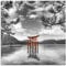 ARTland Wanddeko Glasbilder Wandbild Glas Bild 50x50 cm Japan Reise Natur See Hiroshima Shinto Schrein Tor Itsukushima U5HL