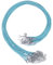 sourcing map 20Pcs Waxed Necklace Cord Bulk Lake Blue 1.5mm Dia 18 Necklace String Rope with Chain Clasp for Pendants Bracelets Jewelry Making Supplies Accessories