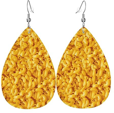 Ohrringe Makkaroni Und Käse Baumeln Ohrringe Dekorative Leder Ohrringe Klassischen Ohrringe Baumeln Für Mädchen Zubehör Schmuck