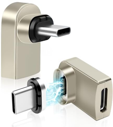LUIRSAY 2 Pack USB-C Magnet Adapter, 240W 48V/5A, 8K@60Hz Videoübertragung, 40 Gbps Datenübertragung, für MacBook Pro/Air, Steam Deck, PSVR2, ROG Ally