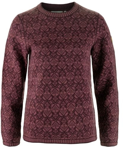 Fjällräven Damen Snow Round Neck Sweatshirt, Port, XS