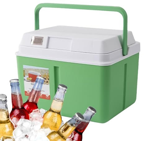 Pequeña - Refrigerador de coche, refrigerador portátil de gran capacidad con pantalla de temperatura | Electrodomésticos de Cocina de Camping compactos, multifuncionales, aislados y
