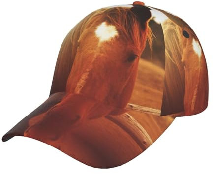 OTTKGGA Horse3 Baseballkappe, Dad-Mütze, Sonnenkappe, verstellbare Größe, Laufen, Fitnessstudio, Golf, Outdoor, Tour, klassisch, Unisex, Schwarz , Einheitsgröße