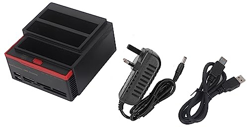 USB3 0 SATA HDD Docking Station Universal External Hard Drive Dock Reader with Offline Clone Function for 2 5 3 5 Inch SATA IDE HDDs Supports Dual Bay Simultaneous Reading and