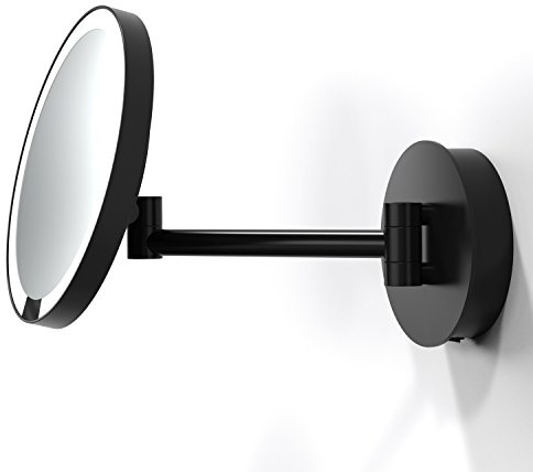 Decor Walther Just Look Wandkosmetikspiegel LED mit Direktanschluss, schwarz matt