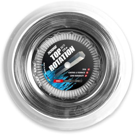 Topspin Tennissaite Top Rotation - 110m 'Unyielding Killer' Tennis-Saite für Spin und Power, Saitenstärke:1.26 mm