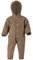 Engel Overall mit Kapuze, 100% Schurwolle Fleece, Natur, Gr. 50/56-86/92, 4 Farben (86/92, Walnuss Melange)
