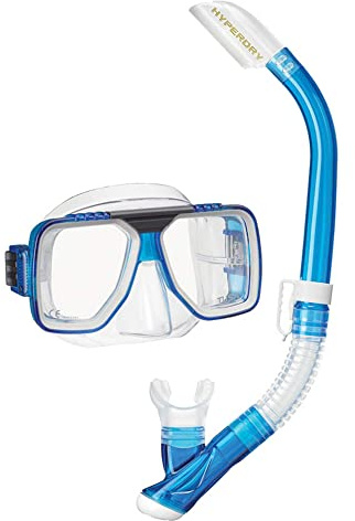 TUSA Sport Adult Liberator Mask and Snorkel Combo, Clear Blue, UC-5019P-CB