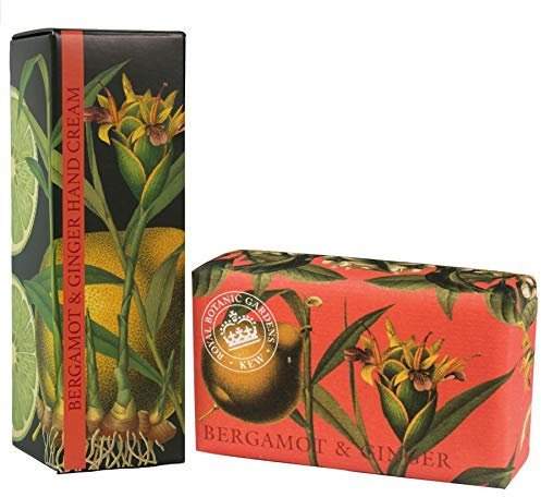 Royal Botanic Gardens KEW Handcreme & Sheabutter Seife Geschenkset - Bergamotte & Ingwer
