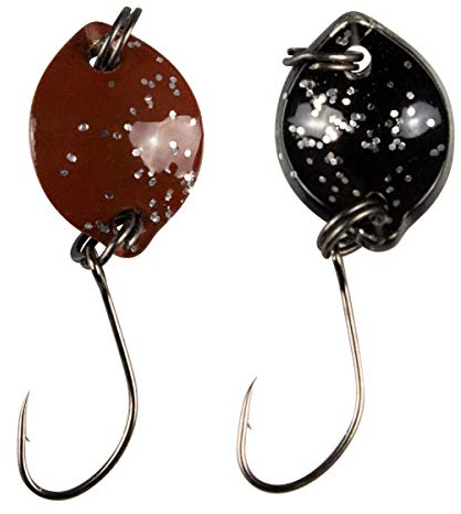 Fishing Tackle Max FTM Trout Spoon Forellenblinker Bottom Spoon 709 Braun Schwarz Glitter 1,6g 5200709 Spoons Blinker Ultra Light Forellenangeln