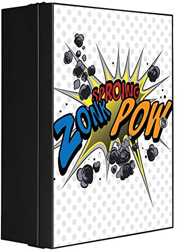 banjado Medizinschrank abschliessbar mit Motiv Comic 35x46x15cm - großer Arzneischrank für die Hausapotheke - Medikamentenschrank aus Metall zur Medikamenten Aufbewahrung