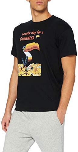 Guinness Official Merchandise Herren G1296 T-Shirt, Black, L