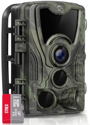 Strex Wildkamera mit Nachtsicht - 120 MP 4K Ultra HD - Wasserdicht - Inkl. 32 GB SD