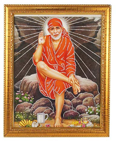 IBA Indianbeautifulart Hindu Lord Sai Baba Foto Fur Diety Gott Bild Mit Rahmen Hangen